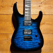 Jackson JS20 DKQ 2PT Electric Guitar; Transparent Blue Burst: Serial No: HEG230804562 | Second Hand