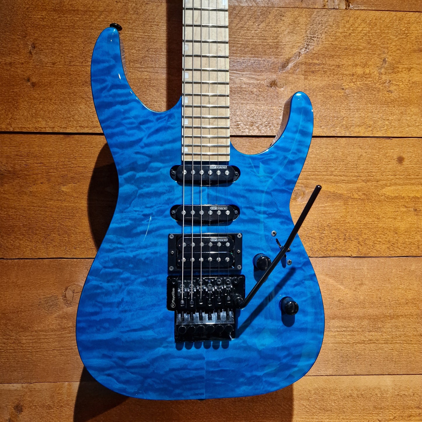 ESP LTD MH-203QM; See Thru Blue: Serial No: W122030255 | Second Hand