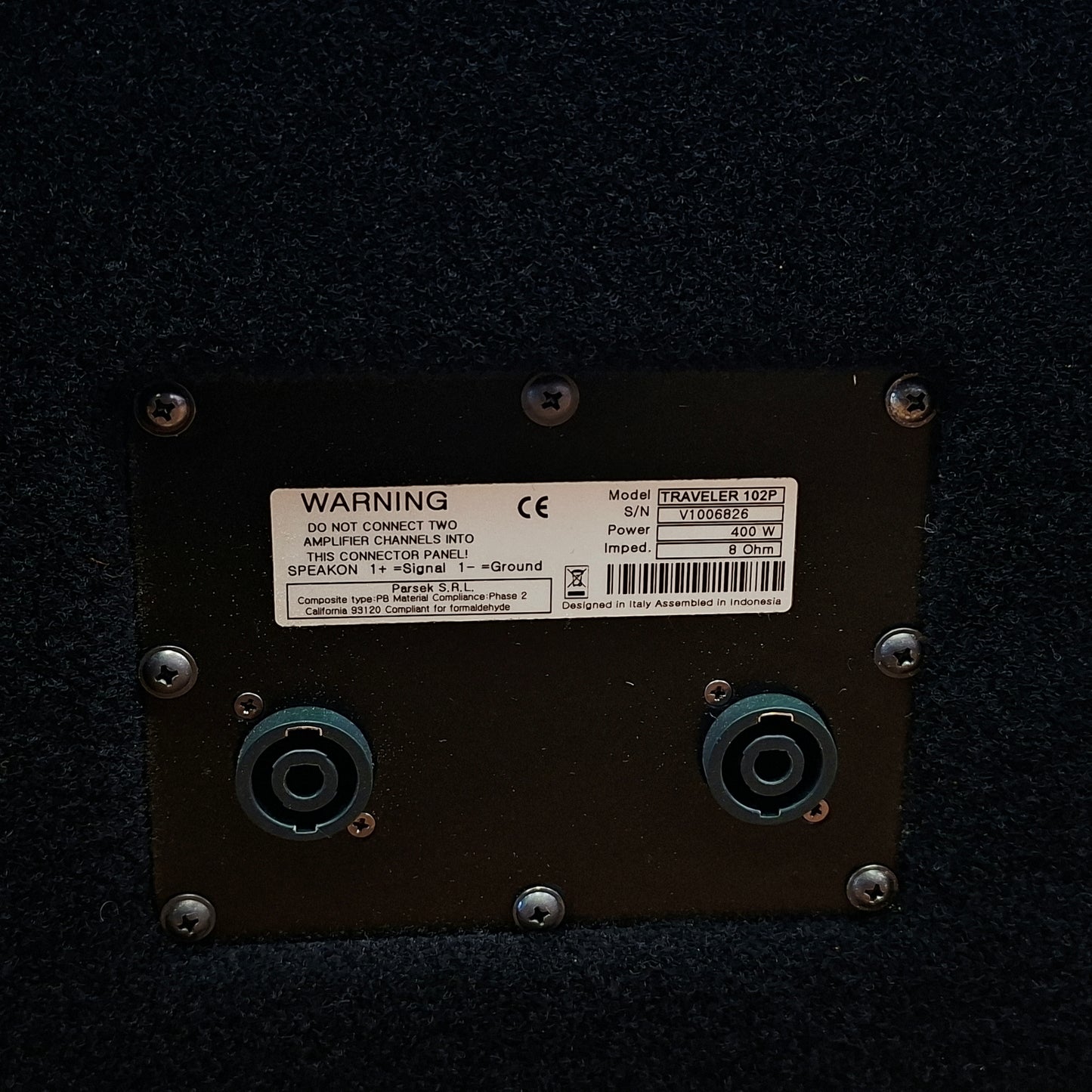 Markbass Traveler 102P 8 Ohm Bass Cab: Serial No: V1006826 | Second Hand