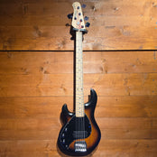 Sterling By Musicman RAY5 Left Handed Bass; Vintage Sunburst Satin: Serial No: B185389 | Second Hand