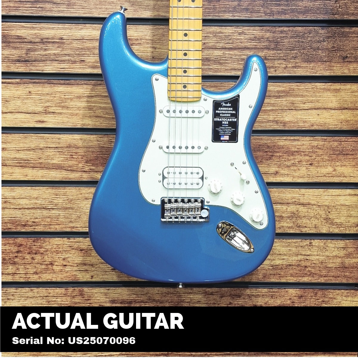 Fender American Professional Classic Stratocaster HSS, Maple Fingerboard, Faded Lake Placid Blue