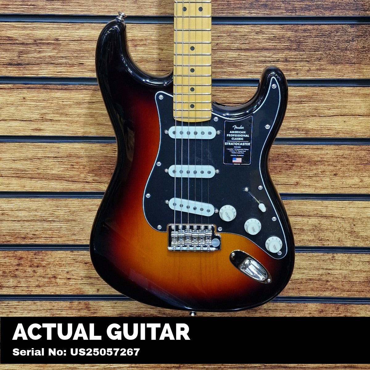 Fender American Professional Classic Stratocaster; Maple Fingerboard, 3-Color Sunburst
