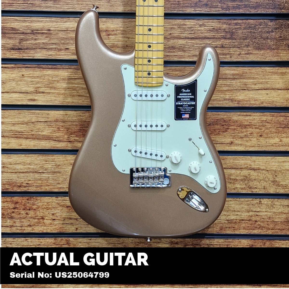 Fender American Professional Classic Stratocaster; Maple Fingerboard, Faded Firemist Gold