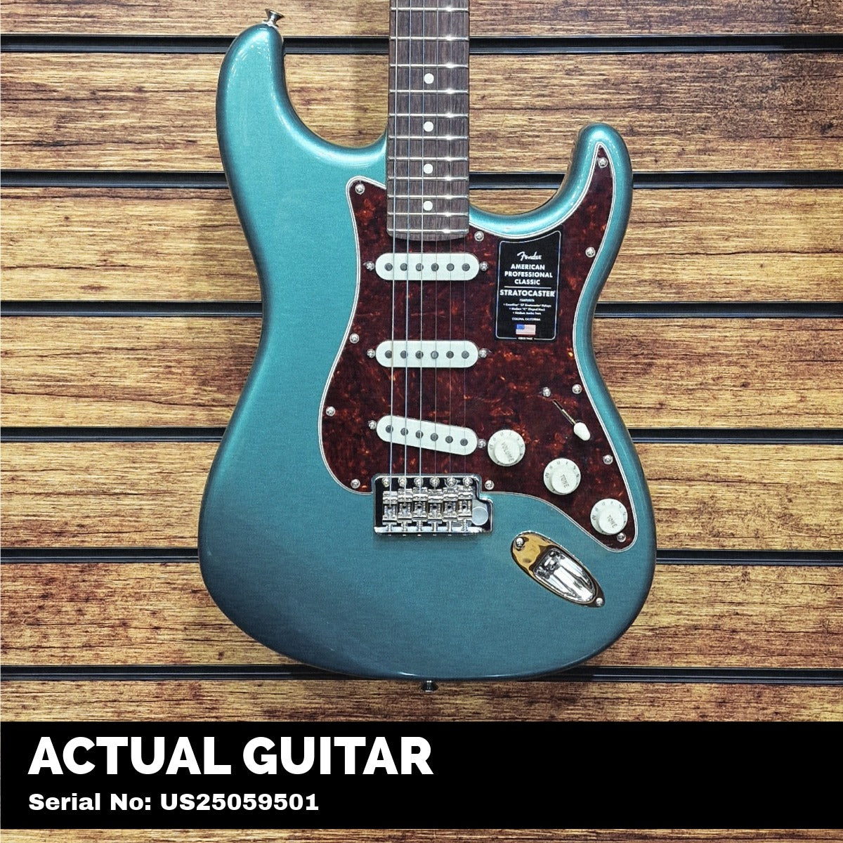 Fender American Professional Classic Stratocaster; Rosewood Fingerboard, Faded Sherwood Green Metallic