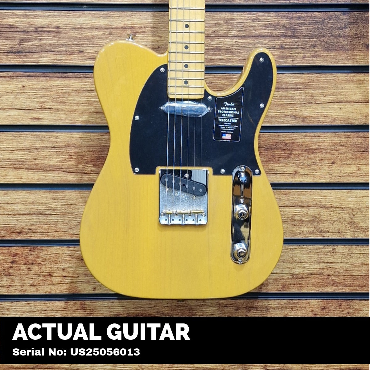 Fender American Professional Classic Telecaster; Maple Fingerboard, Butterscotch Blonde