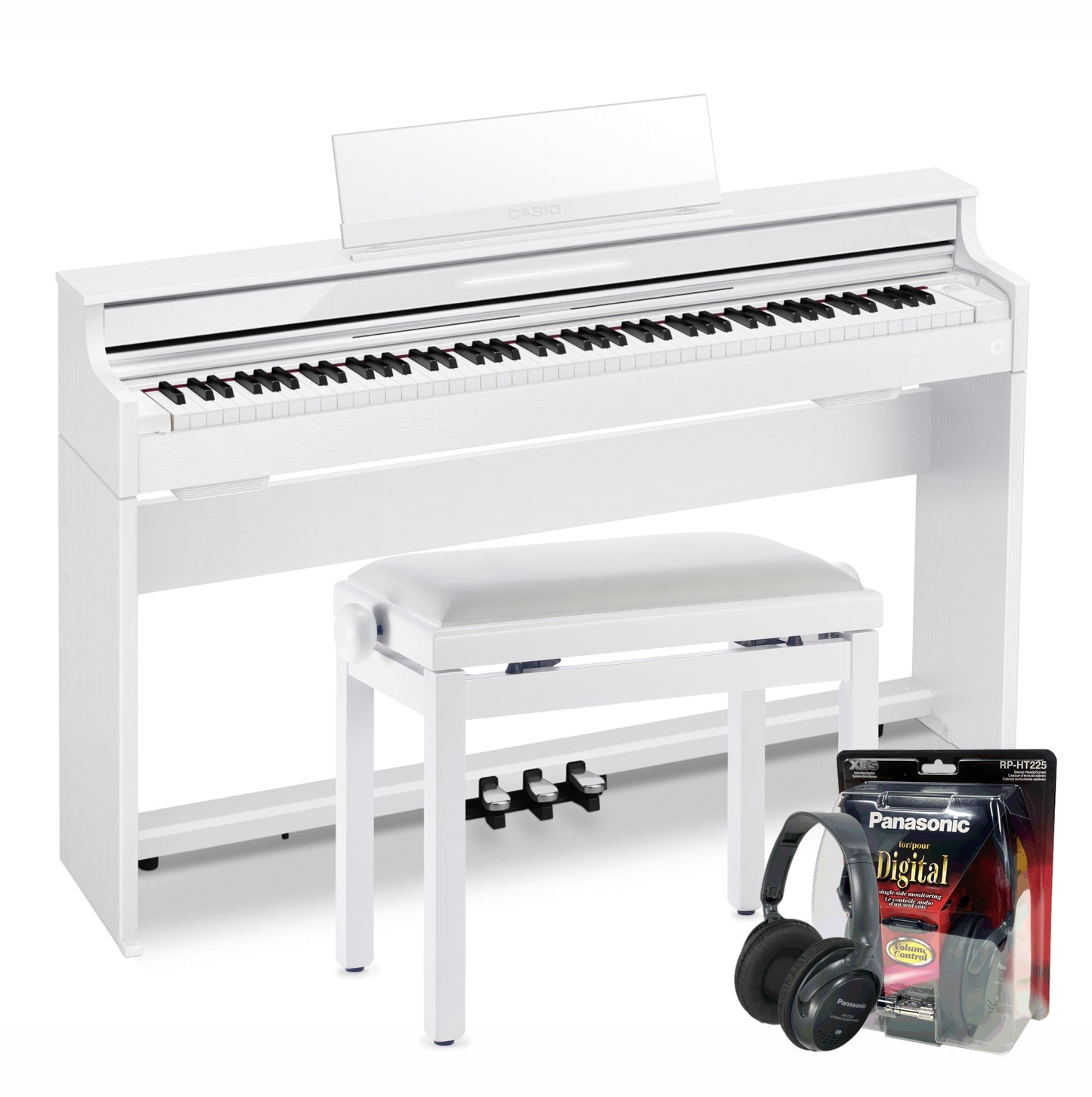Casio AP-S450 Digital Piano Value Package; White | £40 Cashback Offer