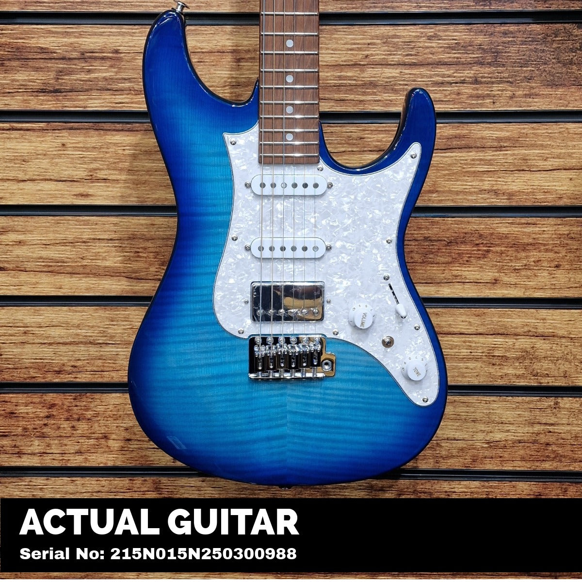 Ibanez AZ22S1F-TXB AZ Standard Series HSS Electric Guitar; Transparent Turquiose Burst