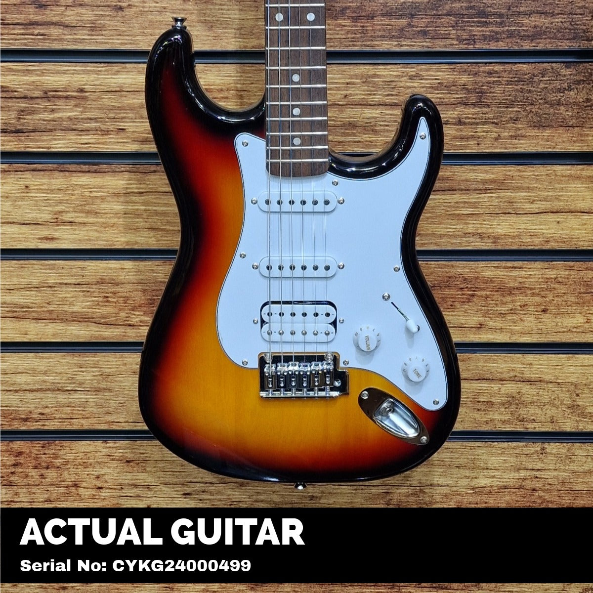 Squier Affinity Series Stratocaster Junior HSS; 3 Colour Sunburst