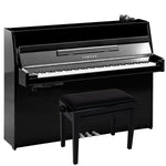 Yamaha B1 SC3 Silent Upright Piano; Polished Ebony With Chrome Fittings