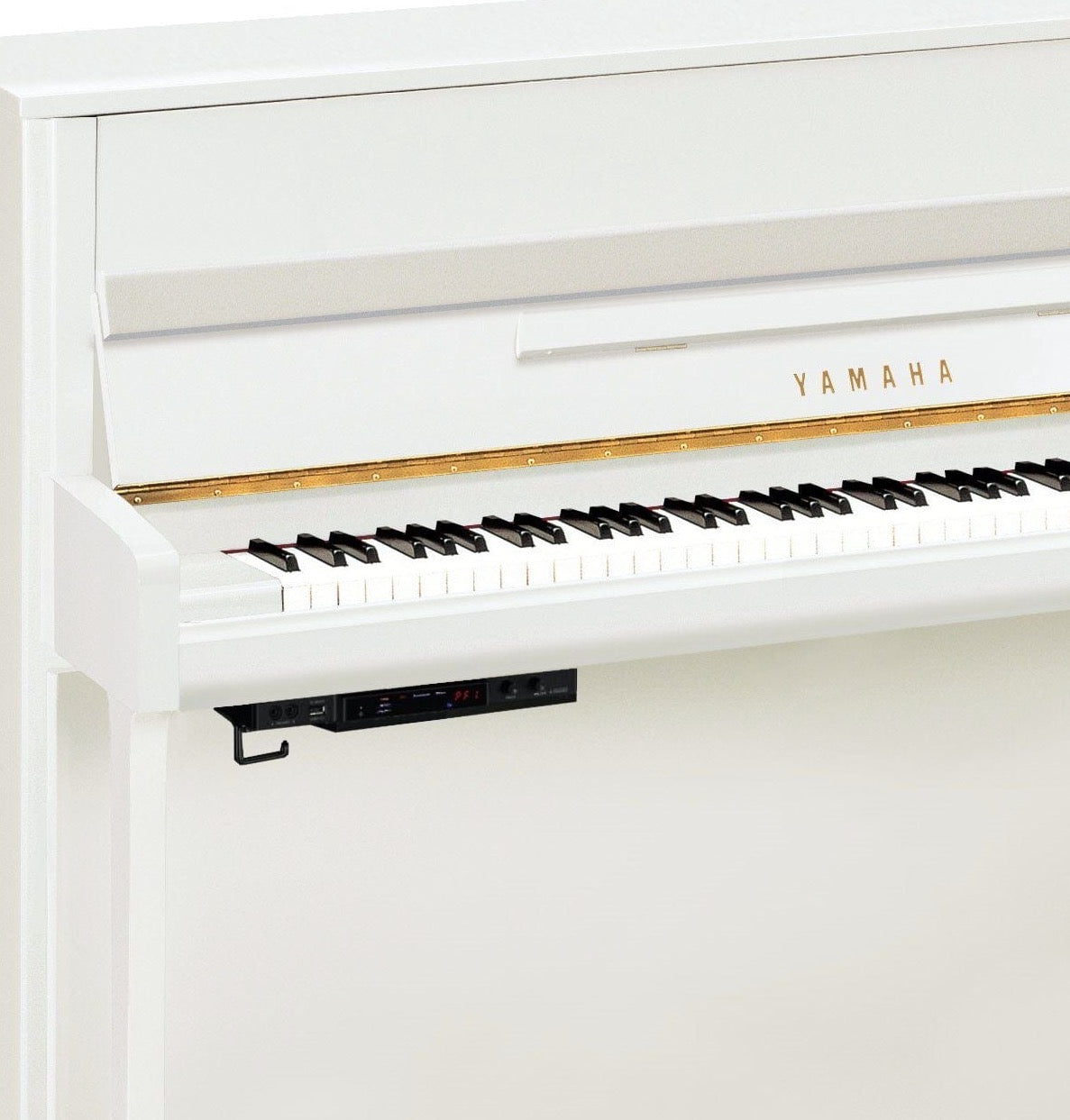 Yamaha B2 SC3 Silent Upright Piano; Polished White