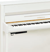 Yamaha B2 SC3 Silent Upright Piano; Polished White
