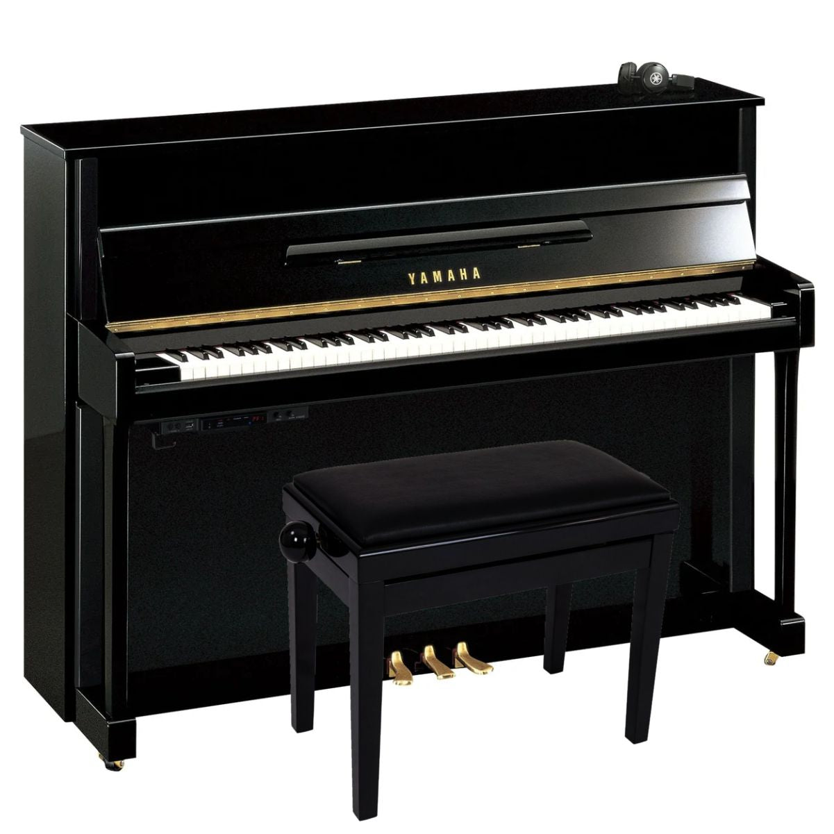 Yamaha B2 TC3 TransAcoustic Upright Piano; Polished Ebony