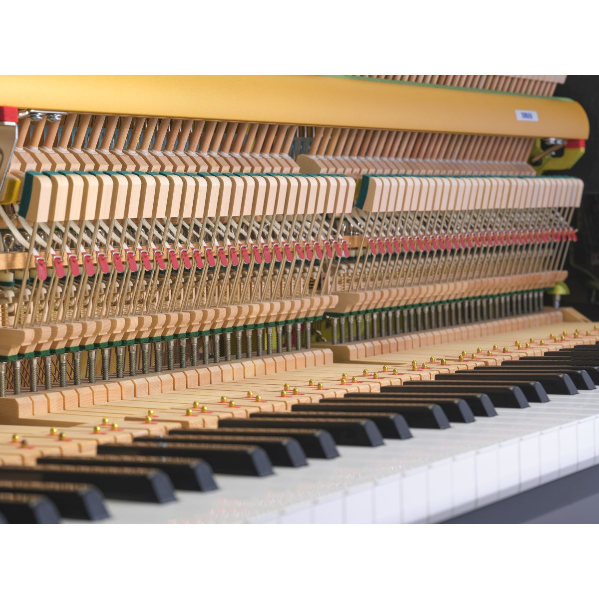 Yamaha B30 TC3 TransAcoustic Upright Piano; Polished White & Chrome Fittings