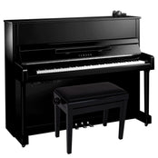 Yamaha B3 TC3 TransAcoustic Upright Piano; Polished Ebony & Chrome
