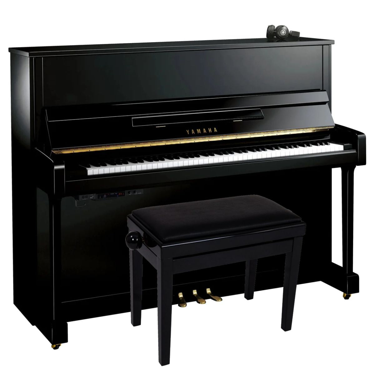 Yamaha B3 TC3 TransAcoustic Upright Piano; Polished Ebony