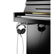 C. Bechstein Academy A4 Upright Piano in Polished Ebony with Vario Duet Silent System