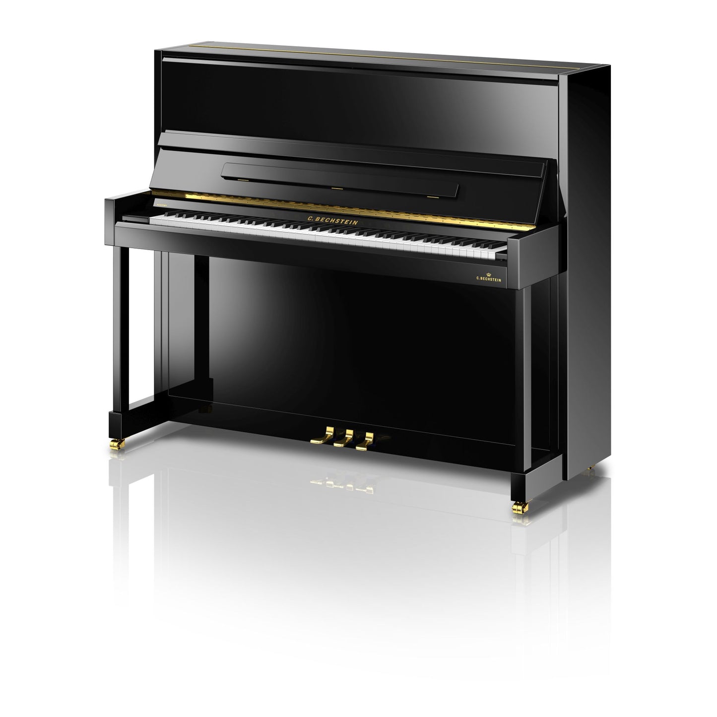 C. Bechstein Academy A6 Upright Piano in Polished Ebony