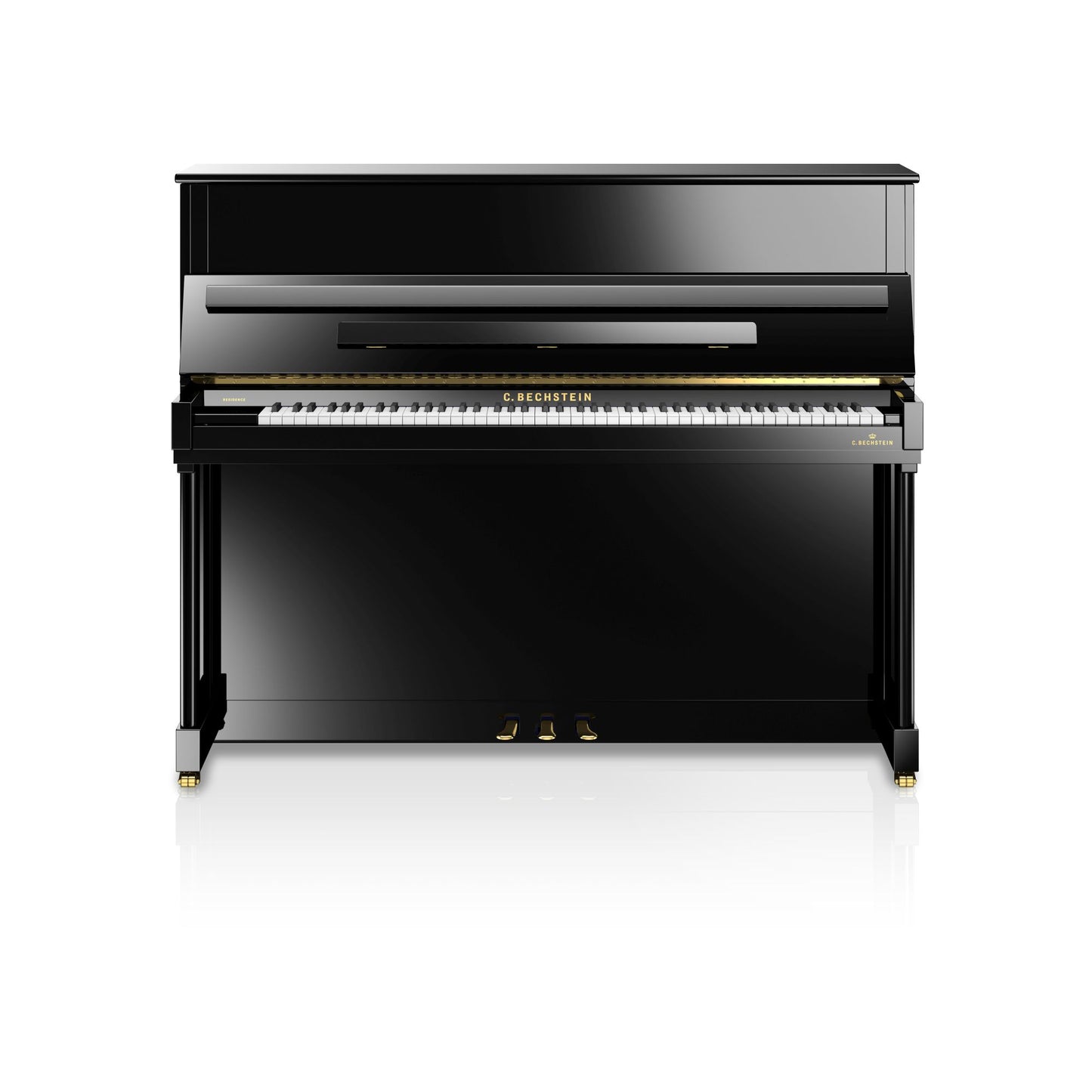 C. Bechstein Residence R4 Classic Upright Piano in Polished Ebony