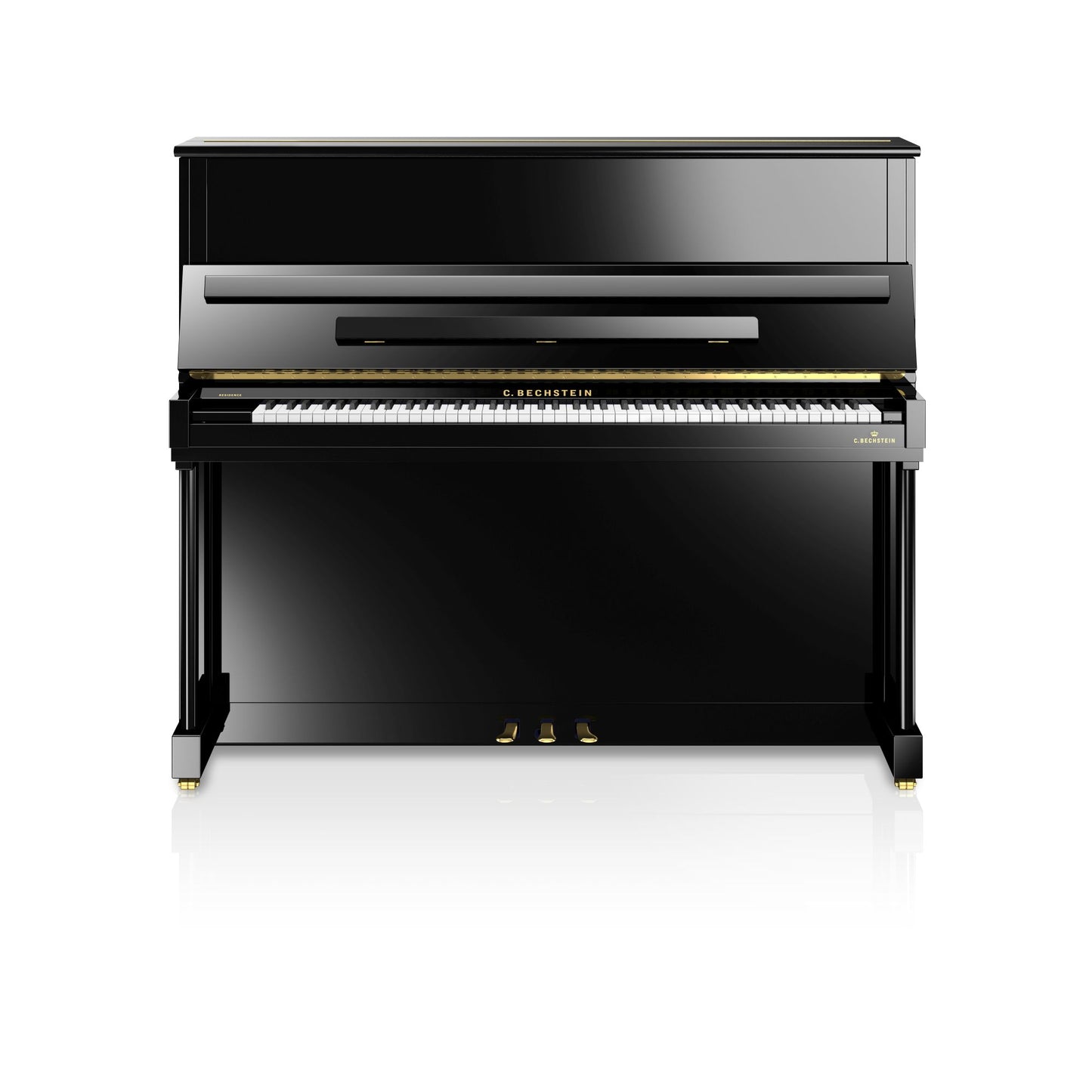 C. Bechstein Residence R6 Classic Upright Piano in Polished Ebony