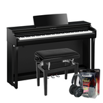Yamaha CLP825PE Polished Ebony Digital Piano Value Package