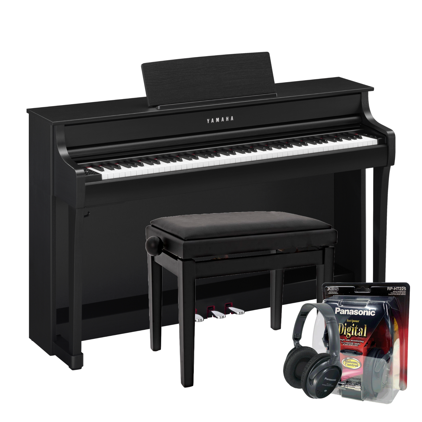 Yamaha CLP835B Black Walnut Value Package
