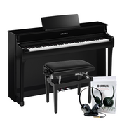Yamaha CLP835PE Polished Ebony Digital Piano Value Package