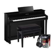 Yamaha CLP835PE Polished Ebony Digital Piano Value Package