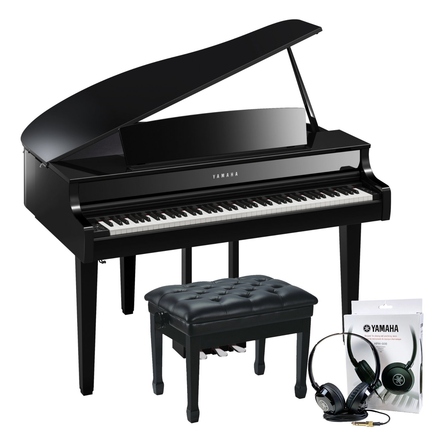 Yamaha CLP865GP Polished Ebony Concert Package