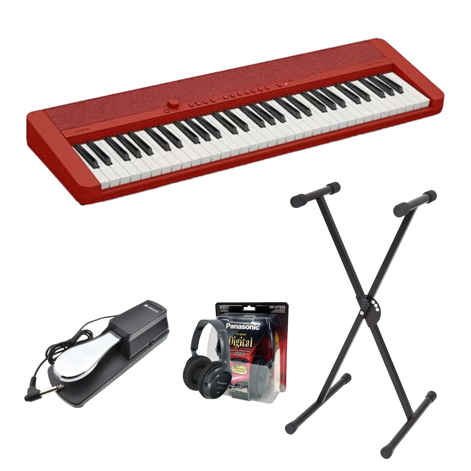 Casio CT-S1 Digital Piano; Red Value Package | Bonners Music