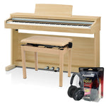 Kawai CX202 Light Oak Digital Piano Bundle With Stool & Headphones