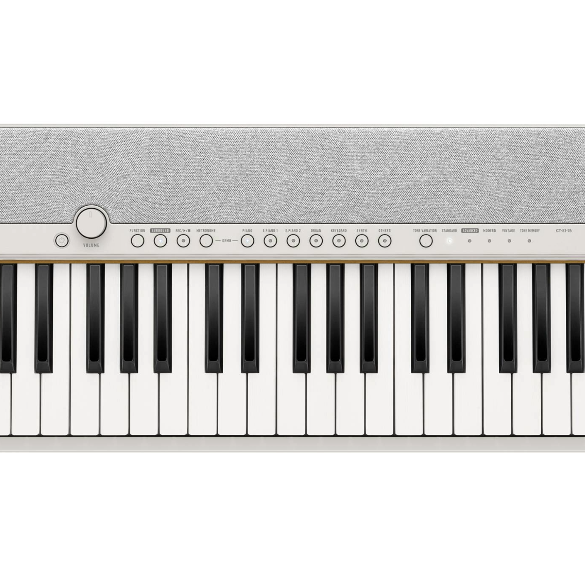 Casio CT-S1 76 Key Portable Piano Keyboard; White | Bonners Music