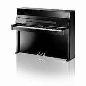W. Hoffmann Vision V2 Upright Piano in Polished Ebony with Chrome Fittings