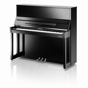 W. Hoffmann Vision V8 Upright Piano in Polished Ebony with Chrome Fittings