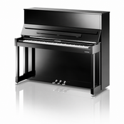 W. Hoffmann Vision V6 Upright Piano in Polished Ebony with Chrome Fittings
