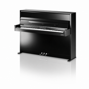 C. Bechstein Academy A2 Upright Piano in Polished Ebony with chrome Fittings