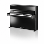 C. Bechstein Academy A4 Upright Piano in Polished Ebony with chrome Fittings