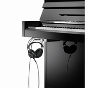 C. Bechstein Academy A4 Upright Piano in Polished Ebony with chrome Fittings with Vario Duet Silent System