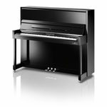 C. Bechstein Academy A6 Upright Piano in Polished Ebony with chrome Fittings