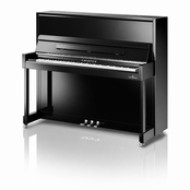 C. Bechstein Academy A6 Upright Piano in Polished Ebony with chrome Fittings