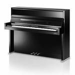 C. Bechstein Residence R2 Millennium Upright Piano in Polished Ebony with chrome Fittings