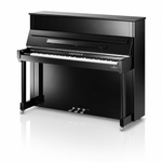 C. Bechstein Residence R4 Classic Upright Piano in Polished Ebony with chrome Fittings