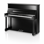 C. Bechstein Residence R6 Classic Upright Piano in Polished Ebony with chrome Fittings