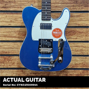 Squier Classic Vibe Custom Telecaster SH with Bigsby, Parchment Pickguard, Lake Placid Blue