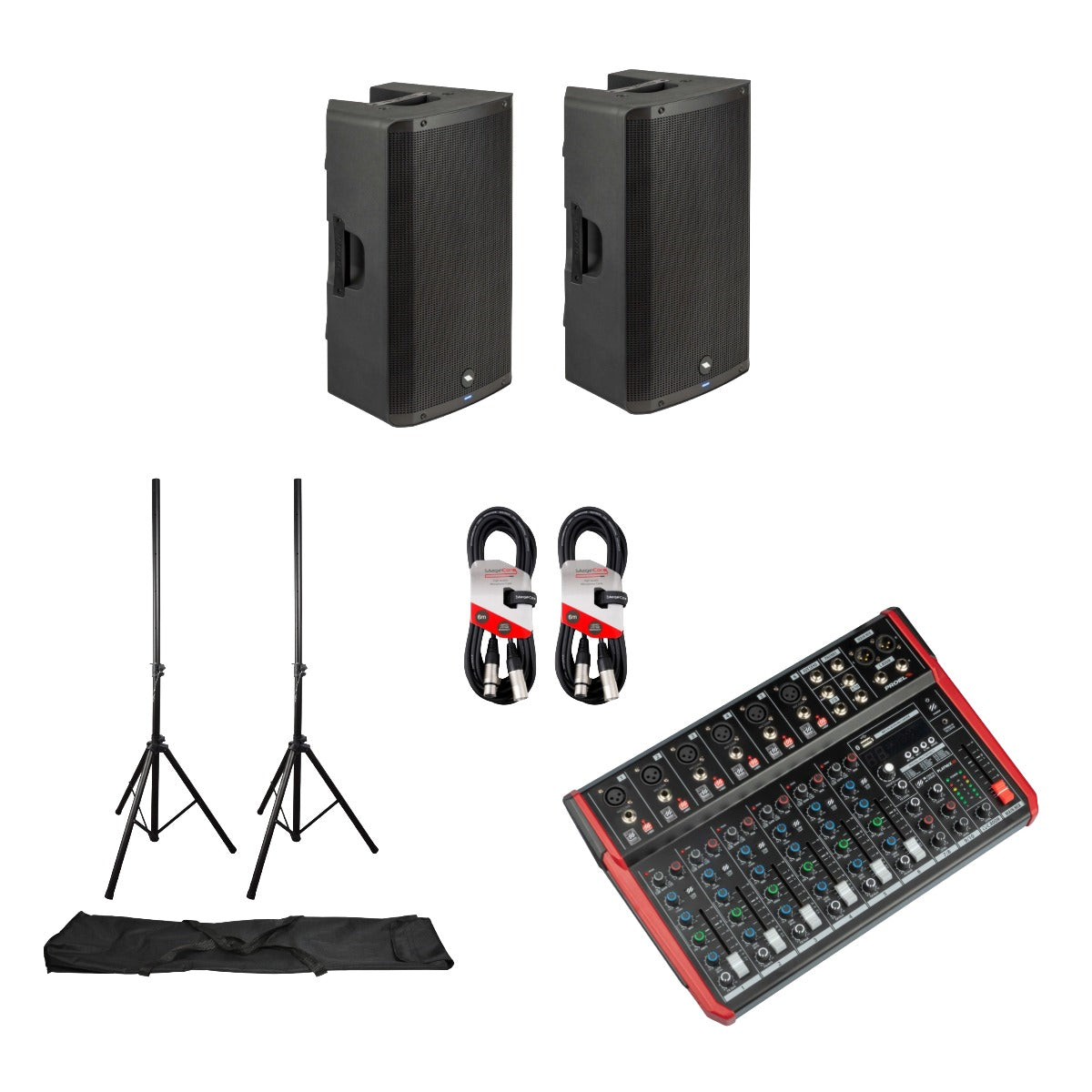 Proel Diva12A 12" 1000W Active PA System with Mixer - Ideal for Small Bands & Events