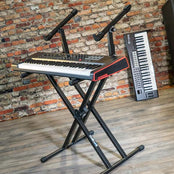 Quiklok QL742 Heavy Duty Double Tier Keyboard Stand