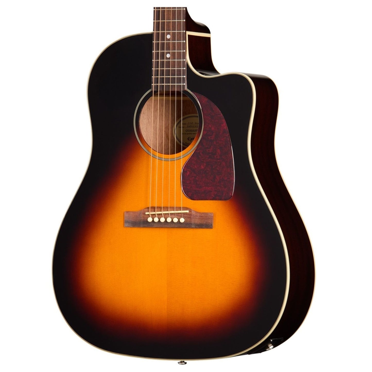 Epiphone J-45 Studio EC Electro Acoustic Guitar; Vintage Sunburst