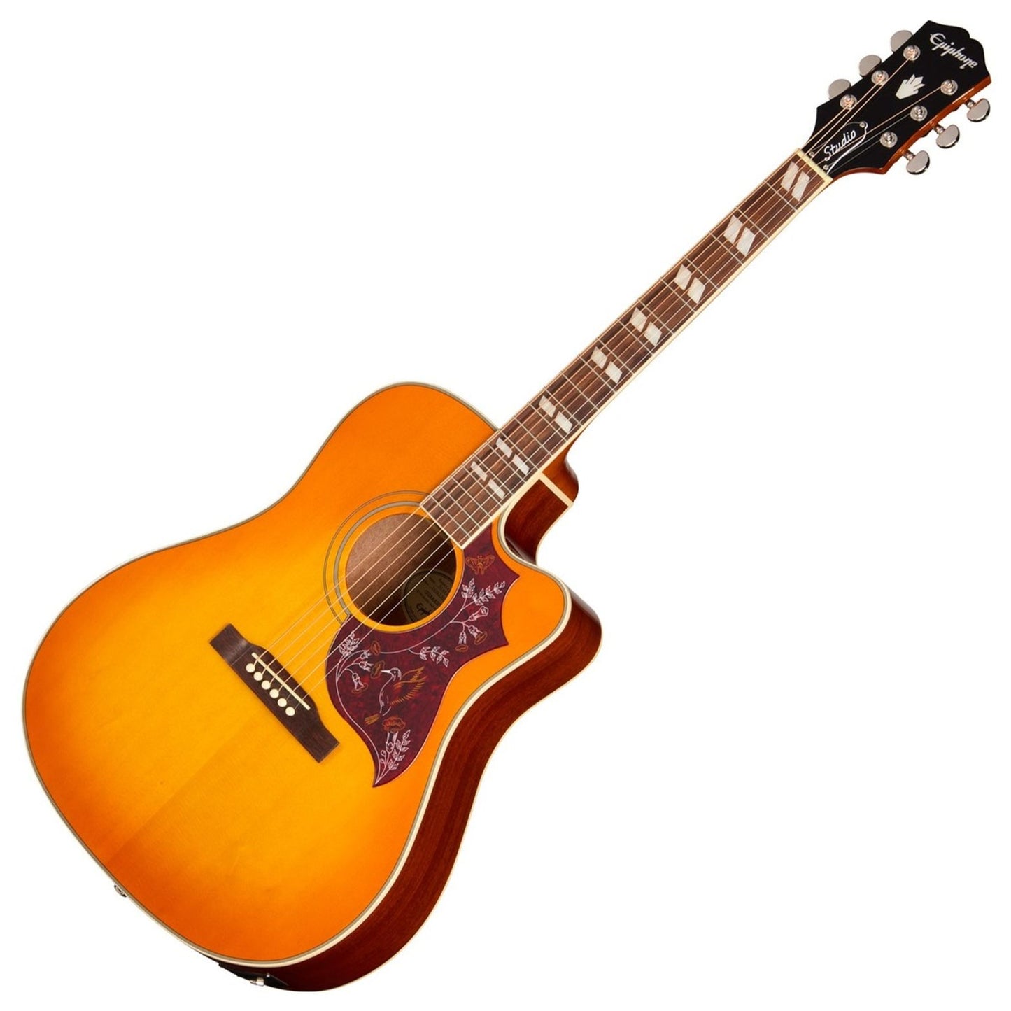 Epiphone Hummingbird Studio EC Electro Acoustic Guitar; Heritage Cherry Sunburst