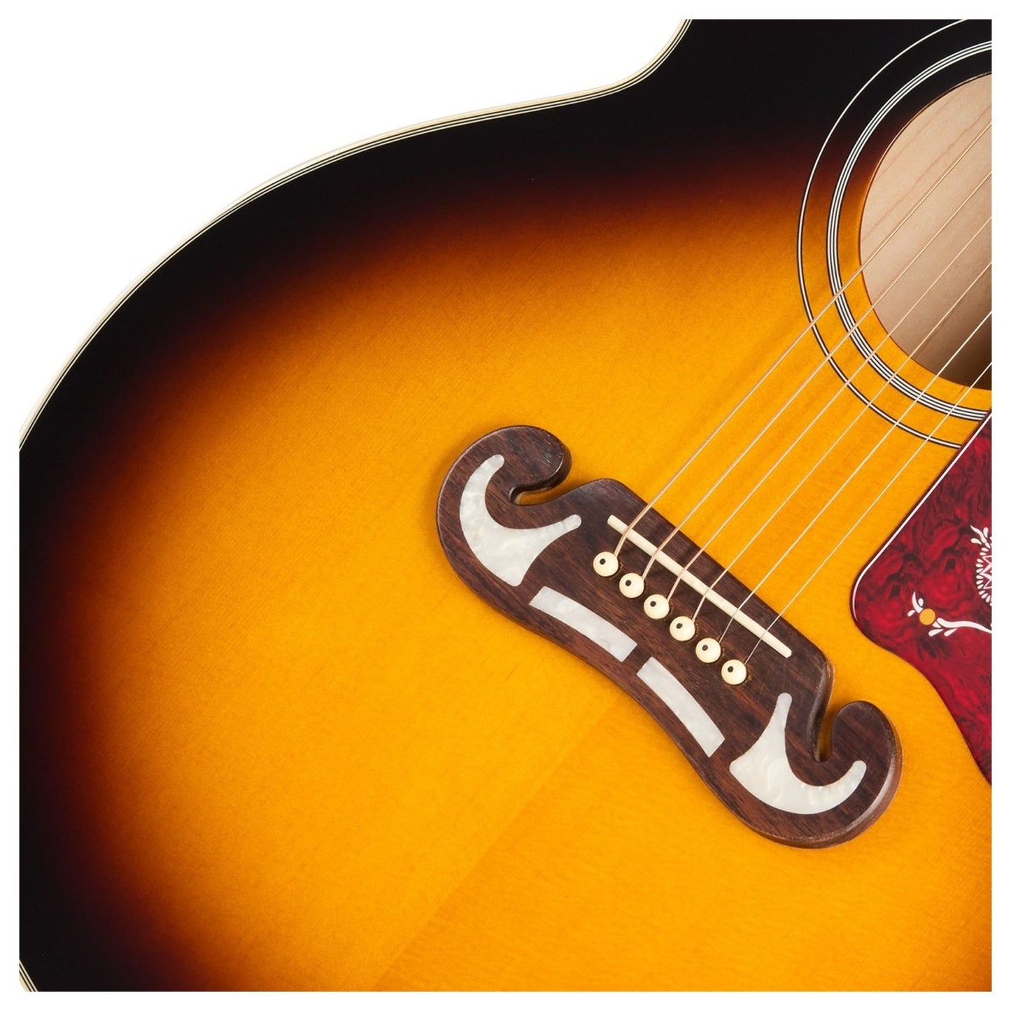 Epiphone J-200 Studio EC Electro Acoustic Guitar; Vintage Sunburst
