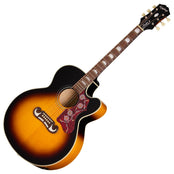 Epiphone J-200 Studio EC Electro Acoustic Guitar; Vintage Sunburst
