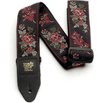 Ernie Ball Jacquard Guitar Strap Red Rose